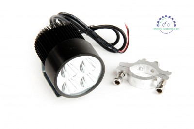 Фара светодиодная для электровелосипеда 12-85V 20W 4Led Черная